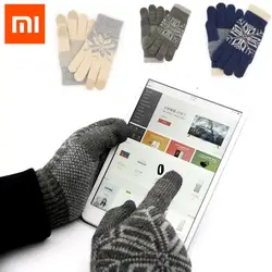 Оригинальный Xiaomi Сенсорный экран перчатки палец Сенсорный экран перчатки зимние теплые шерстяные Игровые перчатки для Xiaomi mijia умные