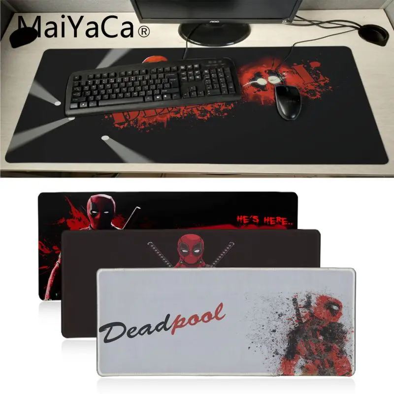 

MaiYaCa Your Own Mats deadpool full HD gamer play mats Mousepad Design Pattern Computer Mousemat gear lol gamer Gaming Mouse Pad