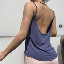 Женские сексуальные спортивные однотонные рубашки для йоги с открытой спиной, галстук, тренировочный резервуар для белья, топы для фитнеса, Женские Спортивные Рубашки, Топы, жилет, топы для йоги