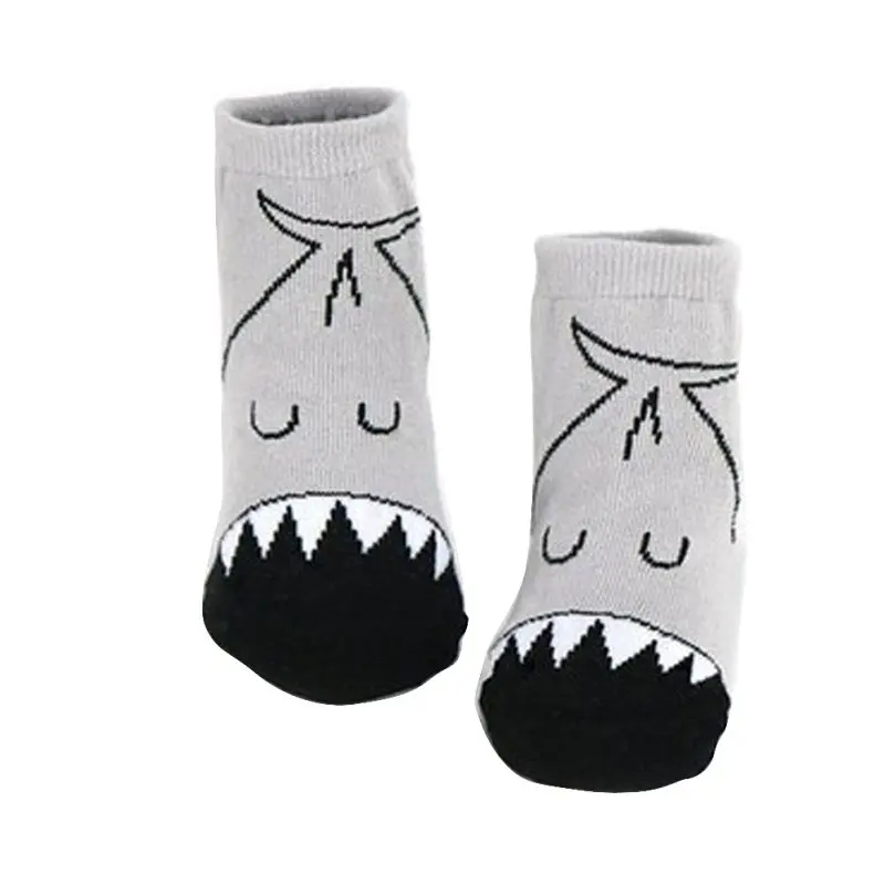 

BB Cotton Blend Socks Anti-slip Children Kids Printed Baby Socks Knee High Fit 0-4Y