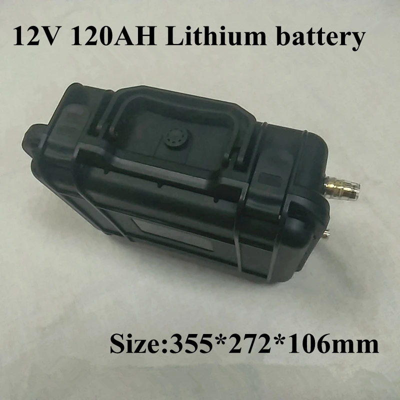 

12v 120ah Lithium Bateria 12v 100ah Li Ion 2 USB Output LCD Bms 3s for Ups Inverter Solar Golf Cart + 12.6v 10A Charger