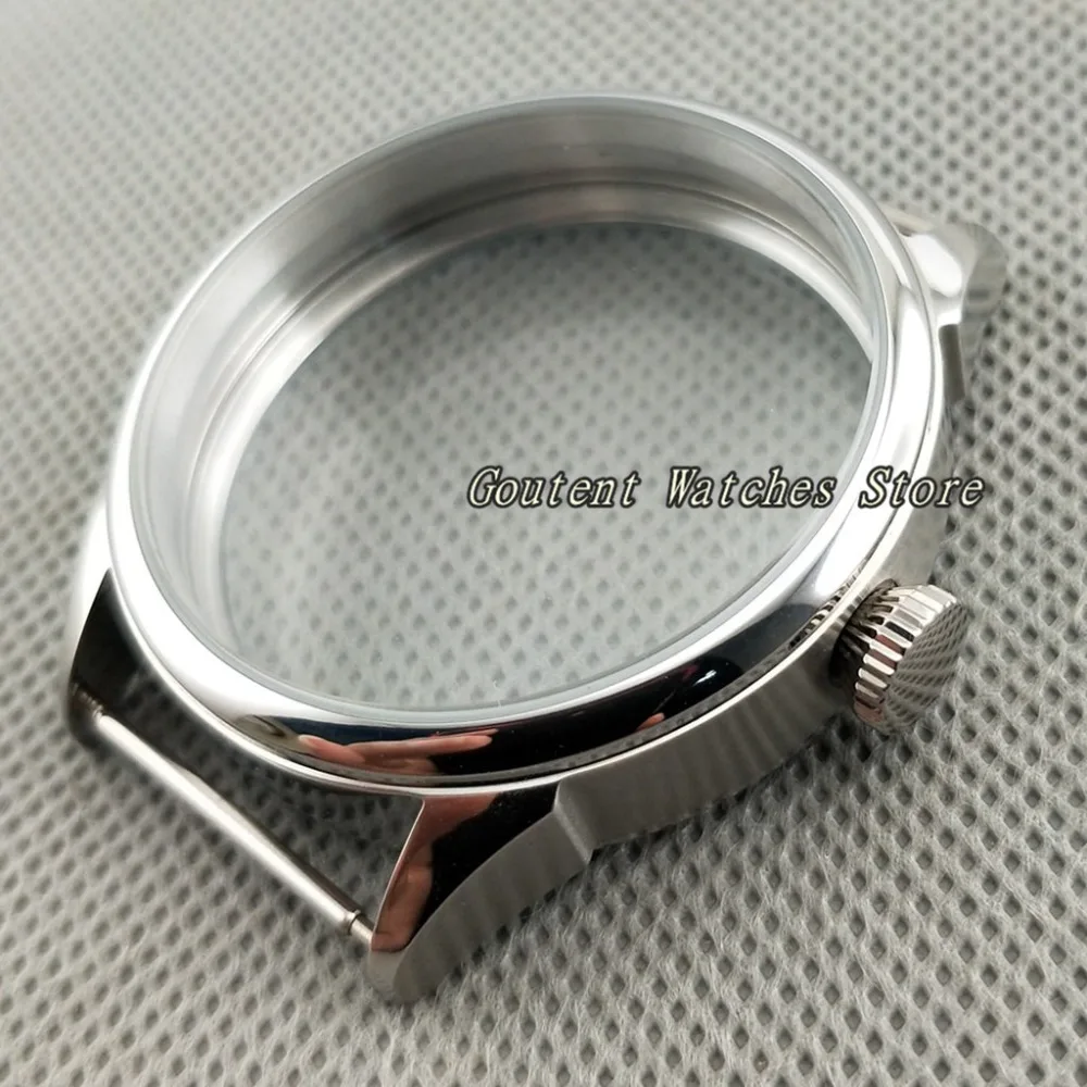 

42mm Stainless Steel Wristwatch Case Fit 6497/6498 Seagull ST36 Mechanical Watch Shell