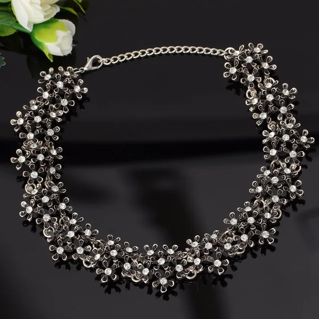 Disc MINHIN Hot Selling Elegant Women Bib Choker Necklace Antique Gold/Silver Color Statement Short Necklaces Vintage Accessory Disc MINHIN Hot Selling Elegant Women Bib Choker Necklace Antique Gold/Silver Color Statement Short Necklaces Vintage Accessory