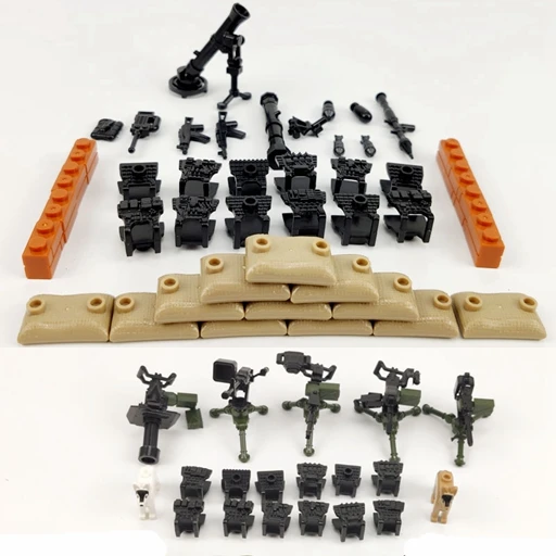 

Legoing Military Blocks WW2 The Toy Gun Sandbag Police Dog Wall Bricks Building Blocks Toys For Children Military Weapon SWAT
