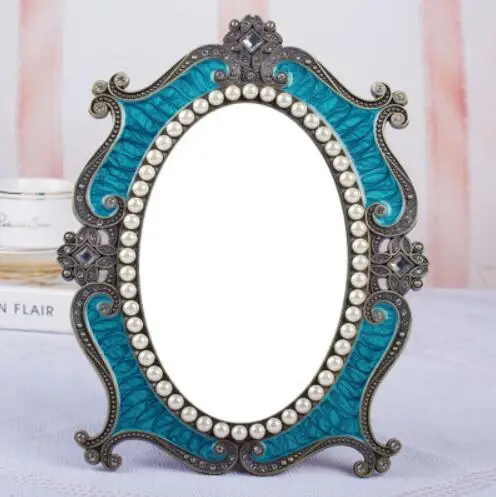 Europeu do Vintage a Princesa Espelho de Maquiagem Venda Quente Espelho Mesa Quarto wc Vidro Grande 12 Cheap Espelhos para maquiagem