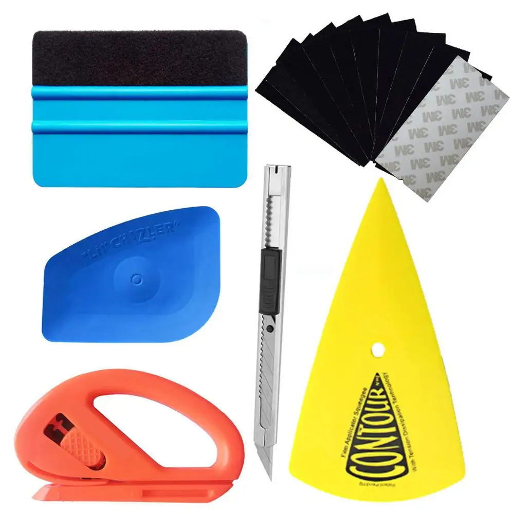 

Wrap Car Tools Blue Soft Vinyl Squeegee Film Cutter Paper Cutting Knife Standby Fabric Scraper Cloth Window Tinting Tools K23B