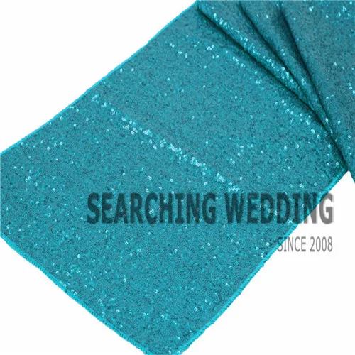 Скатерти с пайетками бегун для свадьбы скатерть декоративная - Цвет: turquoise