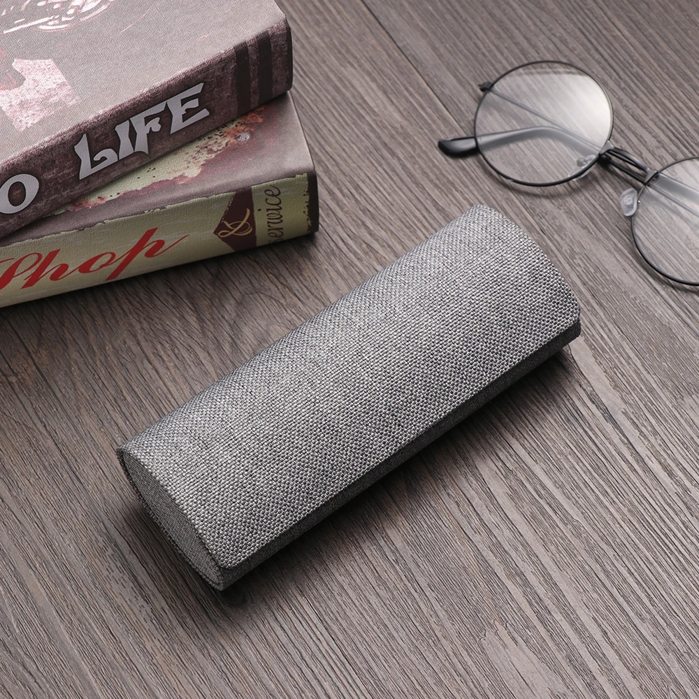 Glasses Case Retro Oval Glasses Box Sunglasses Linen Folding Eyewear Case Optical Handmade Storage case for glasses glasses case glasses storage bag sunglasses bag zipper eyewear box
