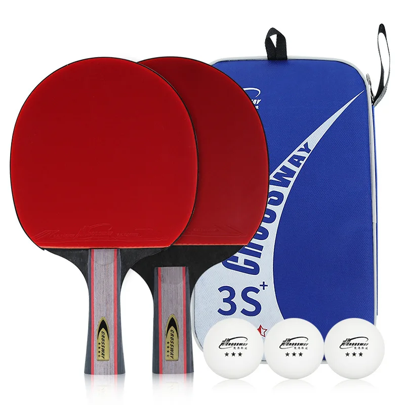 One Pair Professional 3 stars Table Tennis Bat Racket Long Short Handle Ping Pong Padel Racket