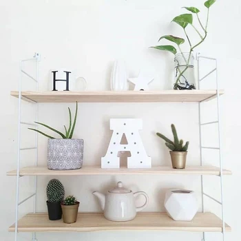 

Nordic Style Scandinavian 3PCS Wooden Boards Metal Wall Shelf Nordic Wall Decor Shelf Kids Room Decor Organizer Storage Holders