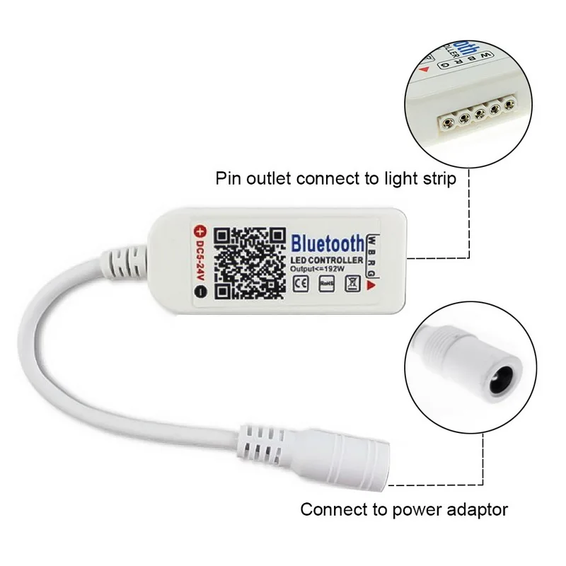 DOZZLOR 1 шт. DC 5 в 24 В Мини Bluetooth/Светодиодная лампа RGBW струнный контроллер красочное