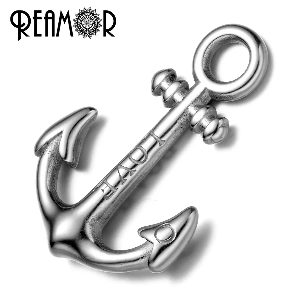 REAMOR 316L из нержавеющей стали якорь резьба любовь буква фотоэлемент для браслета и