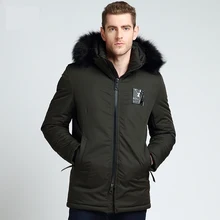 Куртки-парки Для мужчин с капюшоном меха руно Куртка с воротником для мужчин однотонные с длинным рукавом парка Для мужчин ветровка модные Анорак Размеры M-3XL