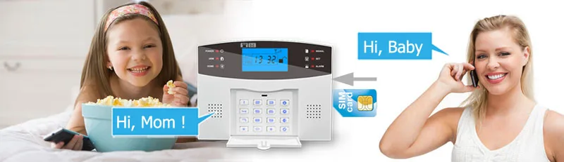 Sistema de Alarme Residencial sem Fio de Gravação de Mensagem Sms de Alerta de Alarme para Home Smartyiba Automática Security Cartão Sim Gprs Gsm 2g 7 Kits de sistema de alarme
