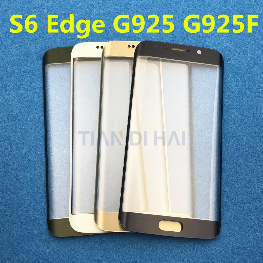 Передняя внешняя стеклянная крышка объектива Замена для Samsung Galaxy S6 Edge G925 G925F S7 Edge G935 G935F ЖК-стекло и B-7000 клей и инструмент
