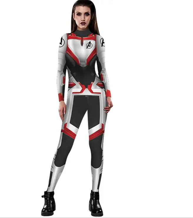 

High quality Avengers 4 Endgame Quantum Realm Cosplay Costume Halloween Birthday Party Superhero 3D Bodysuit Zentai Suit