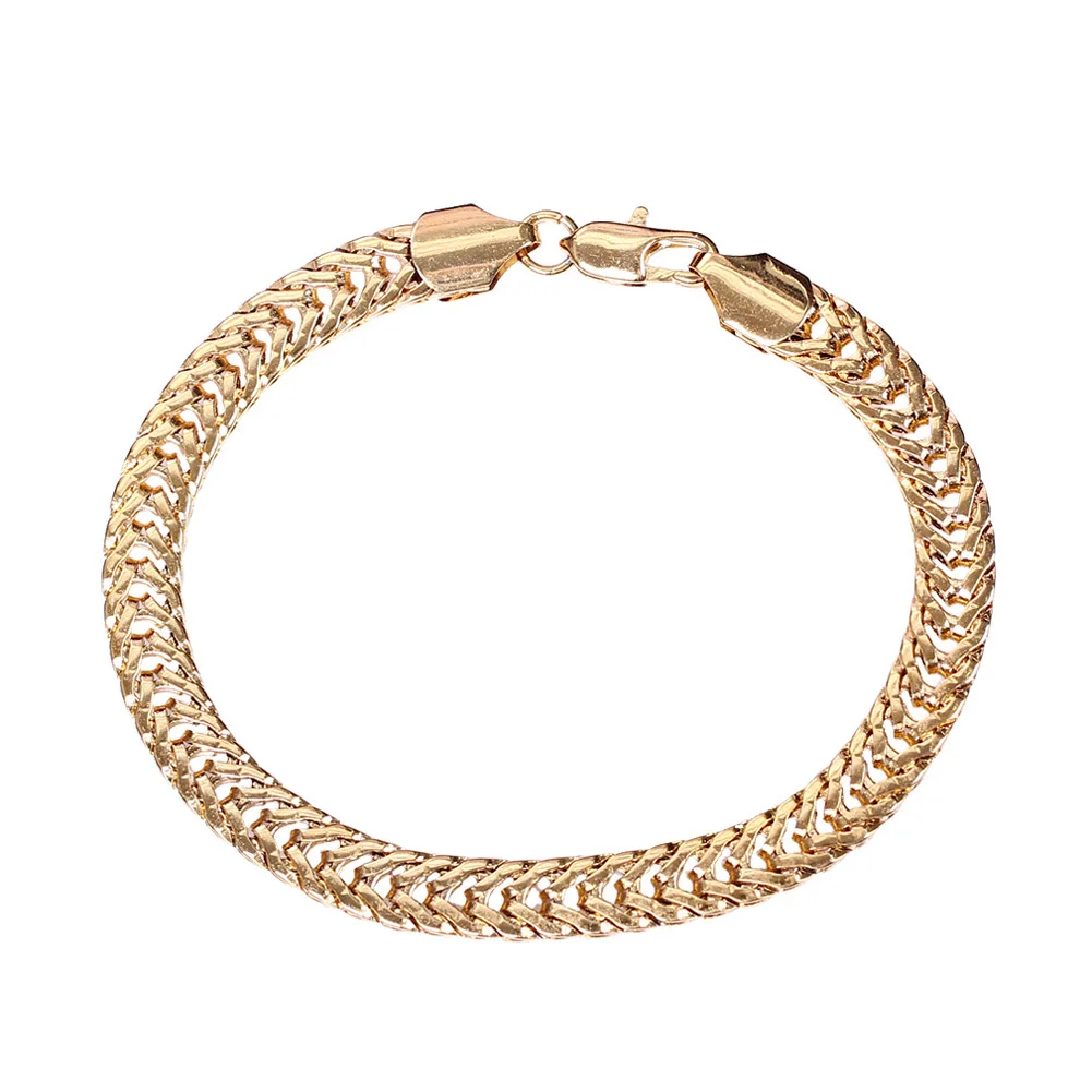 Hot Sale Fashion Women Gold Plating Hand Chain Snake Chain Link