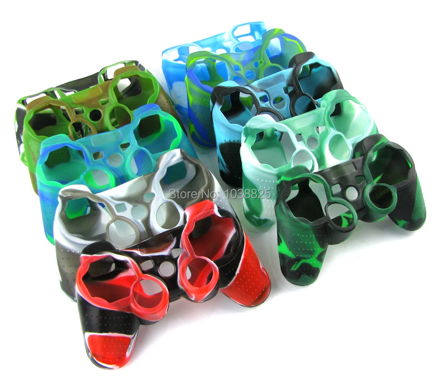 

10 colors Protective Dual-Color Style Camouflage Silicone Case for PS3 Controller