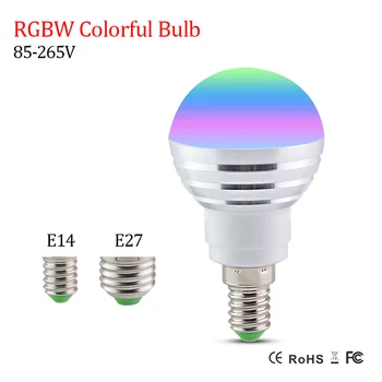 

E27 / E24 RGBW Led Bulb Lamp 5W RGB + White Multipe Color Spot Light With Timer Function Remote Controller Party Magic Lighting