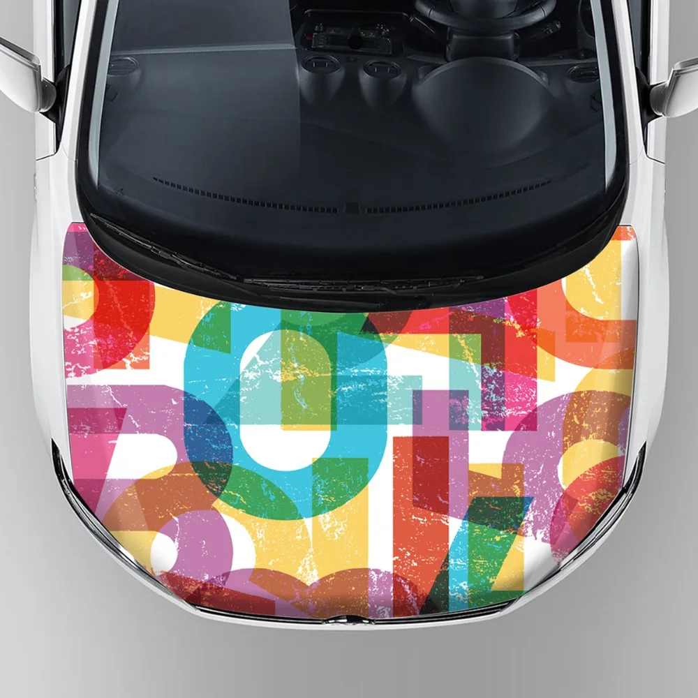 

new products 2017 car decoration accessories waterproof car hood bonnet wrap vinyl colorful adhesive decal sticker with sunproof