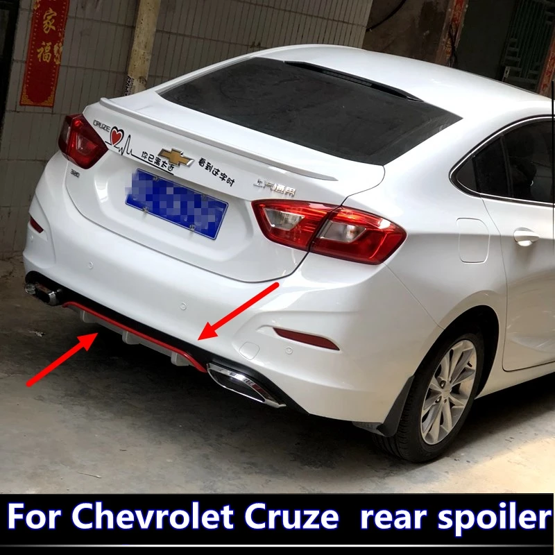 For Chevrolet Cruze 2017 2018 year rear spoiler for Chevrolet Cruze high quality big rear wing spoiler bumper rear lip spoiler For Chevrolet Cruze 2017 2018 year rear spoiler for Chevrolet Cruze high quality big rear wing spoiler bumper rear lip spoiler