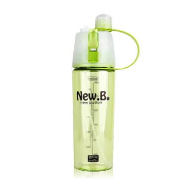 1 шт. Спортивная бутылка с распылителем для воды красота BPA бесплатно пластик на открытом воздухе двойного назначения для велосипедного путешествия одноцветная Питьевая Посуда - Цвет: Green