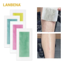 LANBENA, 10 пар, для удаления волос, для депиляции, восковые полоски для тела, для удаления волос, двухсторонние, профессиональные, холодный воск, бумага, инструменты для кожи