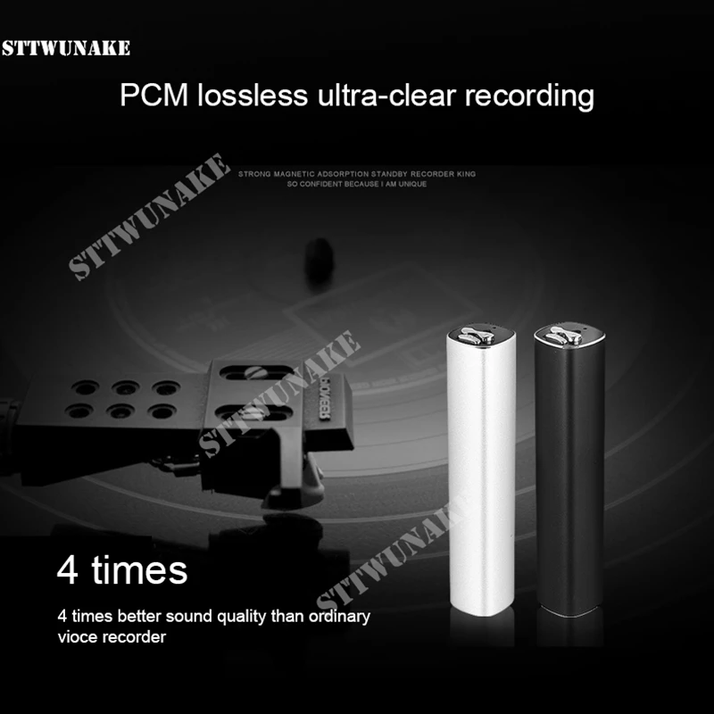  STTWUNAKE originale Mini Audio Voice Recorder 600 ore di registrazione Magnetica professionale HD D