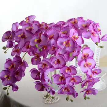 

Beautiful DIY Phalaenopsis Artificial Butterfly Orchid Silk Flower Bouquet Wedding Home Living Room Decoration 20pcs/lot