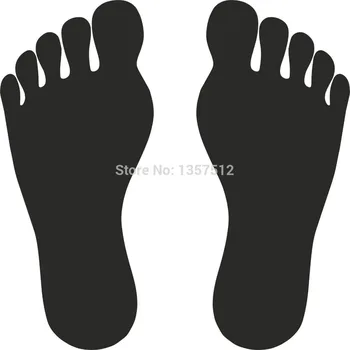 

Hot Sale Foot Print Car Window Sticker For Truck Bumper Auto SUV Door Laptop Kayak Vinyl Decal 8 Colors