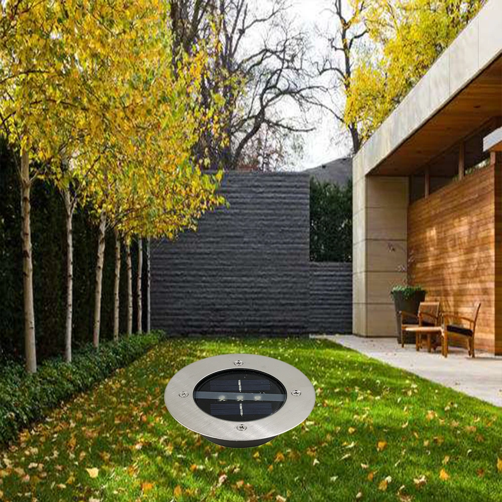 

1pcs Solar Light Path Light Garden Lights 3 LED Outdoor Light Buried for Outdoor Lighting Path Way Garden Lawn in-Ground Decking