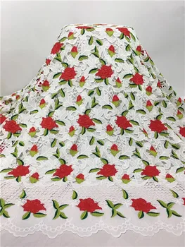 

African Cord Lace Fabric Milk Silk Water Soluble Dress Lace 2019 High Quality Nigerian Guipure Lace Fabric