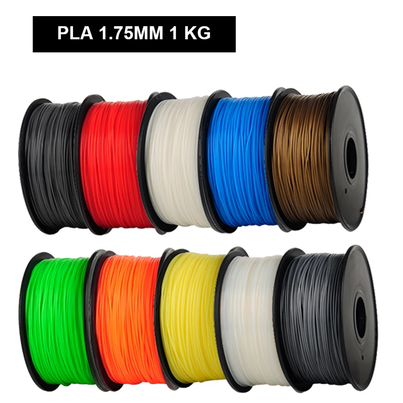 

10 Color Optional 1.75mm PLA 3D Printer Filaments1KG/roll Plastic Rubber Filament Consumables Material MakerBot RepRap UP Mendel
