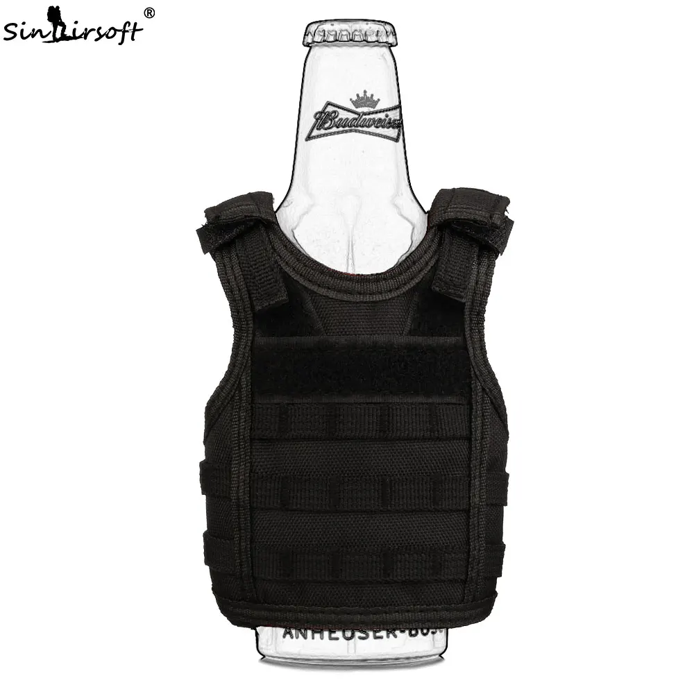 

Tactical Vest Mini Molle vest Hunting Bottle Drink set Adjustable Shoulder Straps 12oz or 16oz beverages cans AND bottles