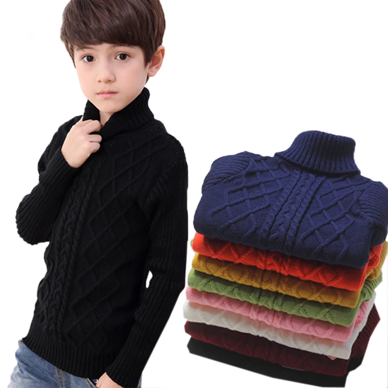 

ACE LOVEInfant Baby Sweater Winter Warm Children Sweater For Boys Girls Knitted Turtleneck Pullover Kids Thicken Sweater 2-12 Y