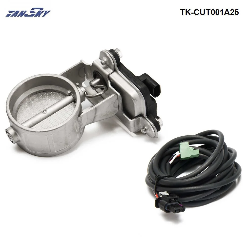 1pc 2.5"/63mm Electric Exhaust cut out Valve For Exhaust Catback Downpipe TK-CUT001A25
