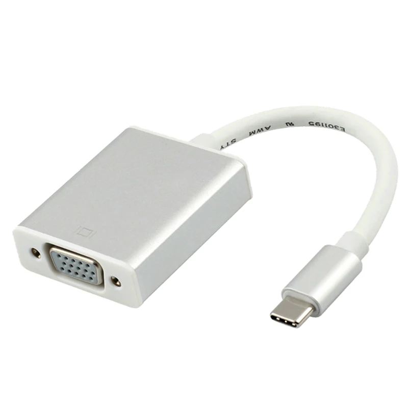 Тип C USB 3,1 мужчина к VGA 15pin Женский адаптер кабель для ноутбука Macbook