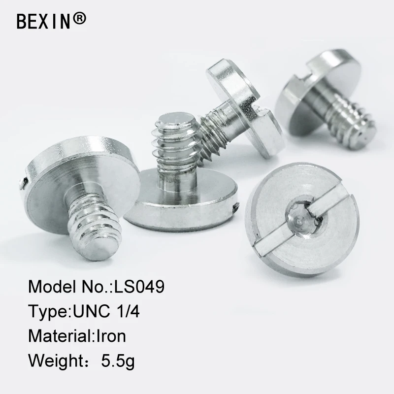 

5PCS camera screw mount accessories 1/4 inch screw quick release iron screw for the camera quick release plate tripod monopod