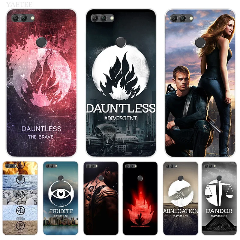 

Luxury Sofr Printed Hull Case For Huawei Y3 Y5 Y6 2018 2017 Y9 2018 Prime Enjoy 7S 7 8 9 Plus Funda Cover Divergent Factions
