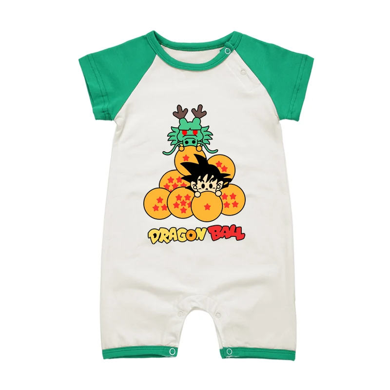 Короткий рукав летние детские комбинезоны для новорожденных; мультфильм Dragon Ball Стиль для маленьких мальчиков; комбинезоны для девочек; детская пижама Костюмы - Цвет: 2287
