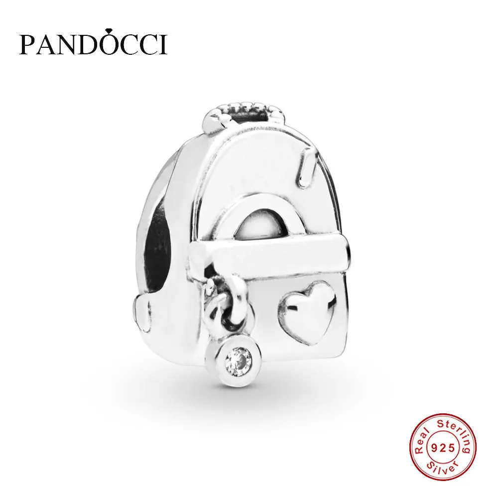 

2019 Spring 925 Sterling Silver Original Adventure Bag Charm For Women Charm Bead DIY Jewelry PANDOCCI