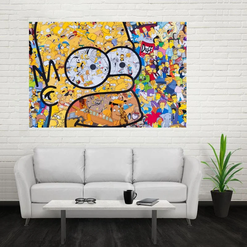 

The Simpsons Anime TV Series Canvas Painting Wall Art Posters and Prints Pictures for Living Room Decor