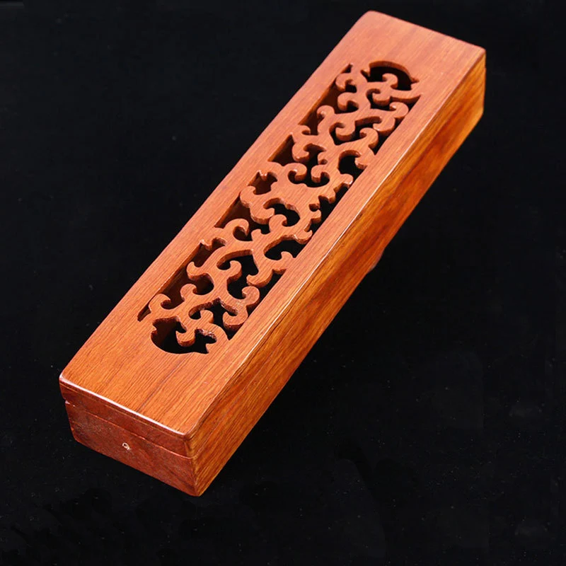 Резной деревянный палисандровый ладан горелка деревянный курильница деревянный держатель для ароматических палочек Joss Stick Box домашний декор A - Цвет: D