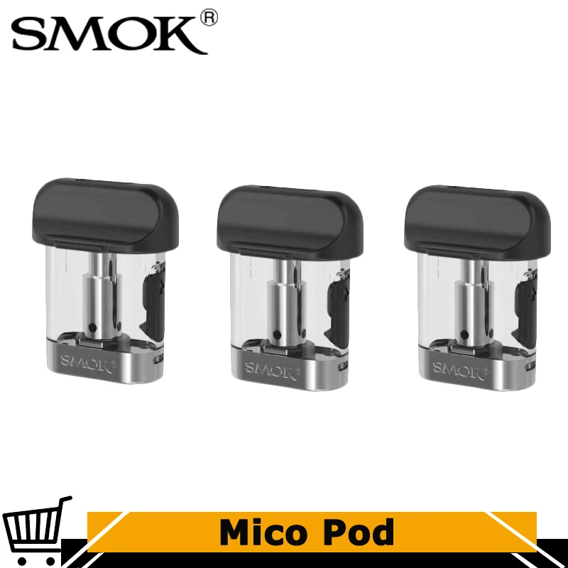Оригинальный испаритель SMOK MICO Pod 3 шт./лот 1 7 мл 0.8ом 1.0ом 1.4ом подходит для