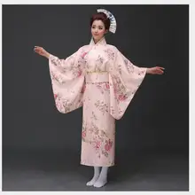 Винтажное японское Саин юката с Obi традиционное кимоно Haori Новинка вечерние платье для выпускного вечера Анимационный Костюм Цветочный Один размер