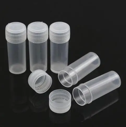 

50pcs 5ml Clear Plastic Sample Bottle Small Storage Box Loading Paste Solid Powder Pills Granular Objects Container Case Holder