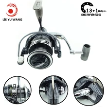 Lieyuwang 13+1 катушка рыболовная рыболовные снасти металлический корпус спиннинг рыболовные катушки автоматический складной shimano фидер ловли рыболовная катушка carretilha де pesca рыбалка всё для рыбалки