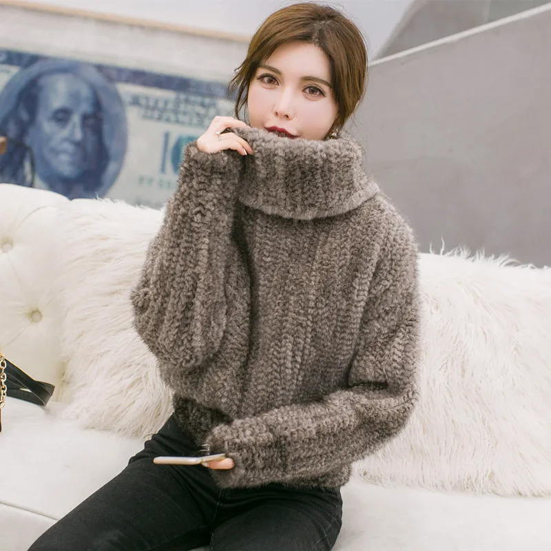 

2017 Winter Real Knitted Mink Fur Coat Female short design Natural Mink Fur Overcoat BE-1718 Free Shipping