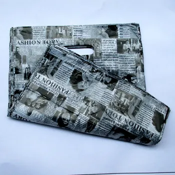 

100pcs/set 50*40cm Many pretty Big English newspaper pattern wholesale gift bag of plastic bags 94021