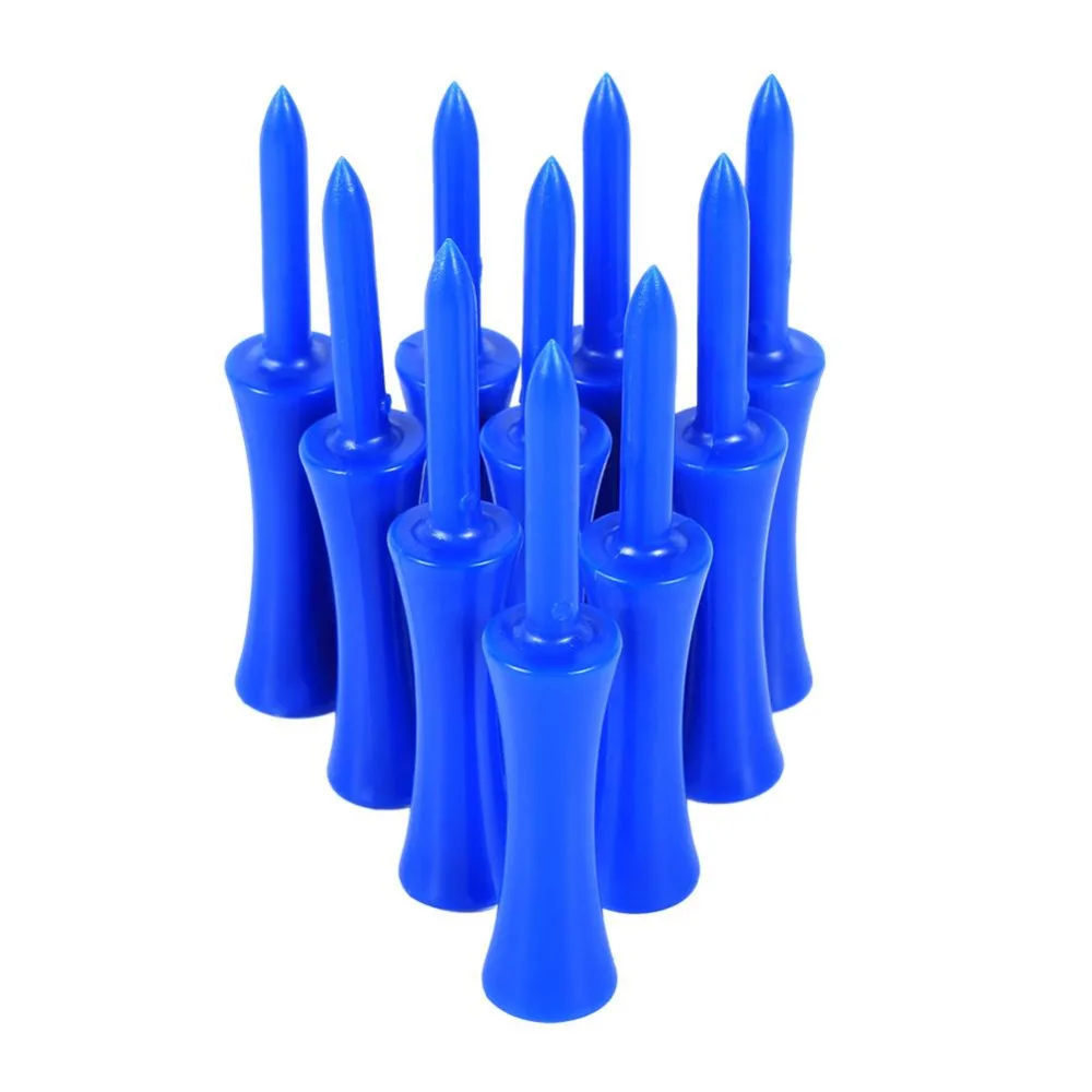 100pcs/bag Golf Tees Durable Plastic Blue 68mm Golf Tees Step Down